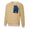 Retro Sherpa Crew Neck Sweatshirt “Brown”