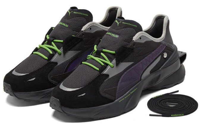 ROARINGWILD x PUMA Unisex Pwrframe Op-1 Sports Shoes Black “Blue”