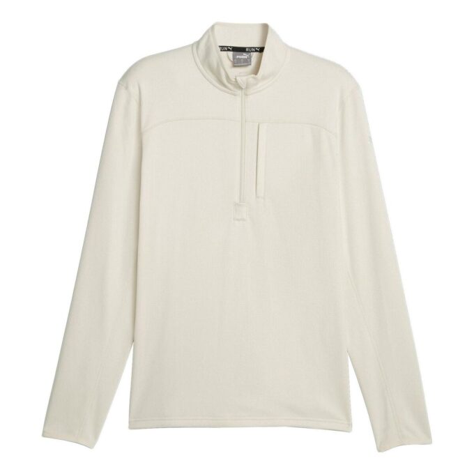 Run Microfleece 1/2 ZIP Sweater “White”