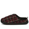 Scuff Flannel Slip-On “Black Red”