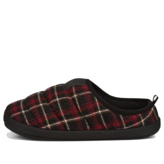 Scuff Flannel Slip-On “Black Red”