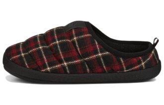 Scuff Flannel Slip-On “Black Red”