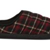 Scuff Flannel Slip-On “Black Red”