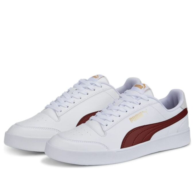Shuffle Trainers “White Burgundy”