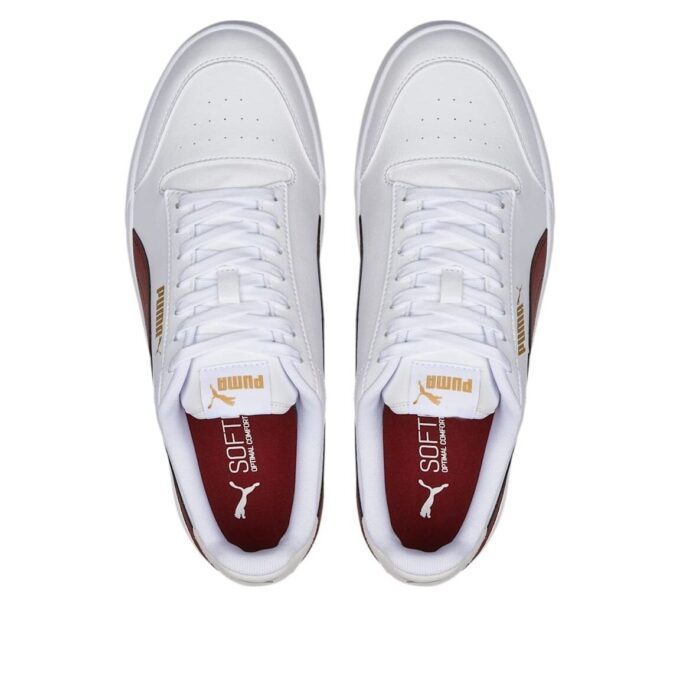 Shuffle Trainers “White Burgundy”