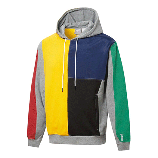 Signature Hoodie Sweatshirt “Grey Yellow Green Red”