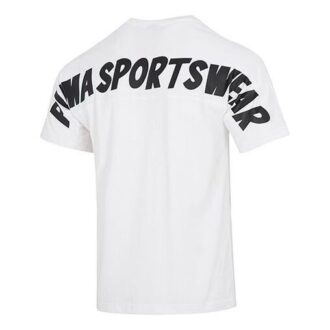 Slogan Sportswear Tee “White”