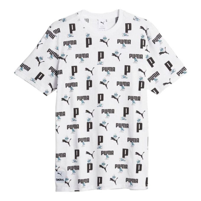 Smurfs All Out Print T-Shirt “White”
