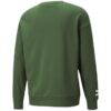 Solid Color Logo Round Neck Pullover Long Sleeves Unisex Green