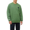 Solid Color Logo Round Neck Pullover Long Sleeves Unisex Green