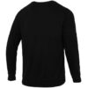 Solid Color Logo Sports Round Neck Pullover Black
