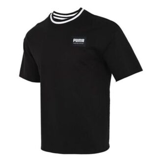 Solid Men Round Neck T-Shirt “Black”