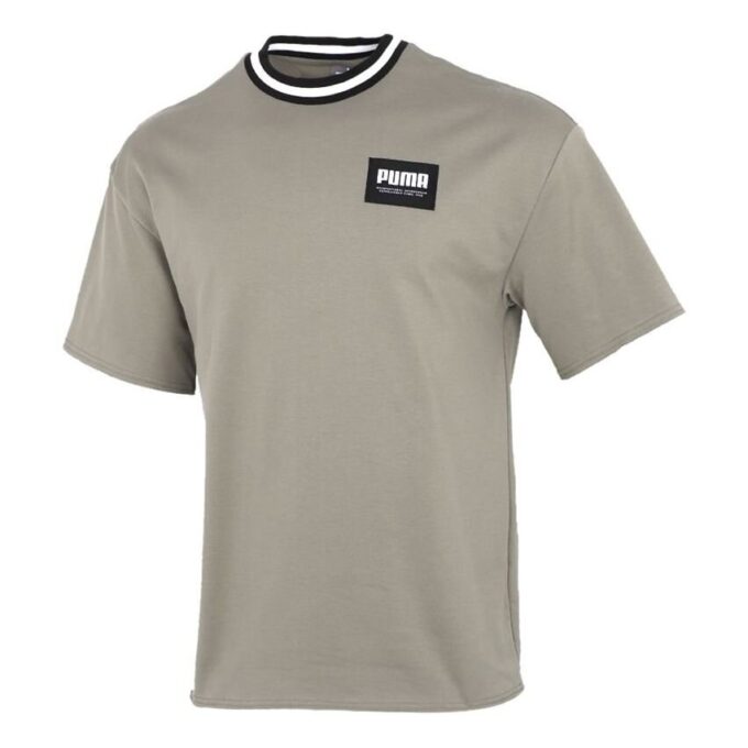 Solid Men Round Neck T-Shirt “Olivegreen”