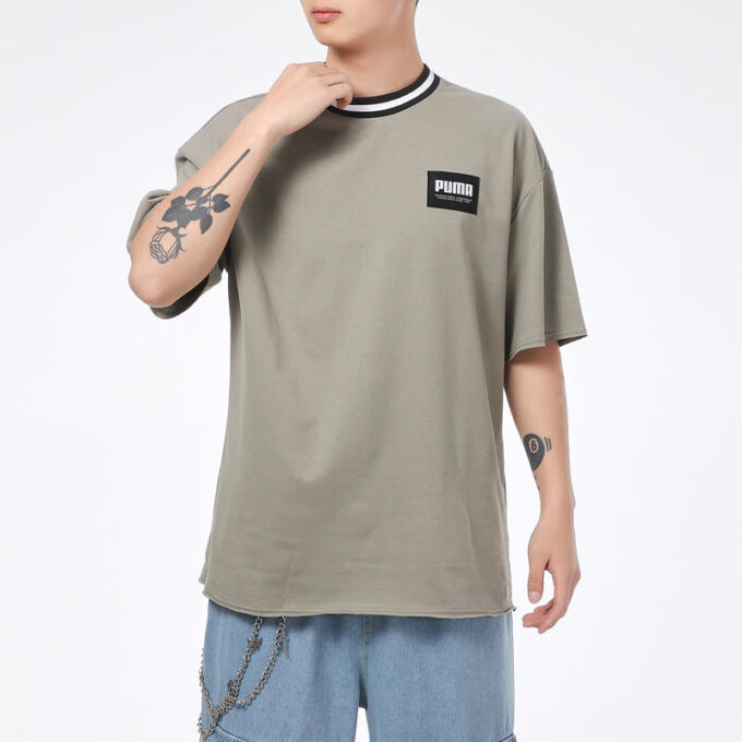 Solid Men Round Neck T-Shirt “Olivegreen”
