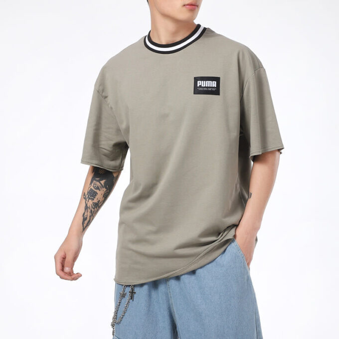 Solid Men Round Neck T-Shirt “Olivegreen”