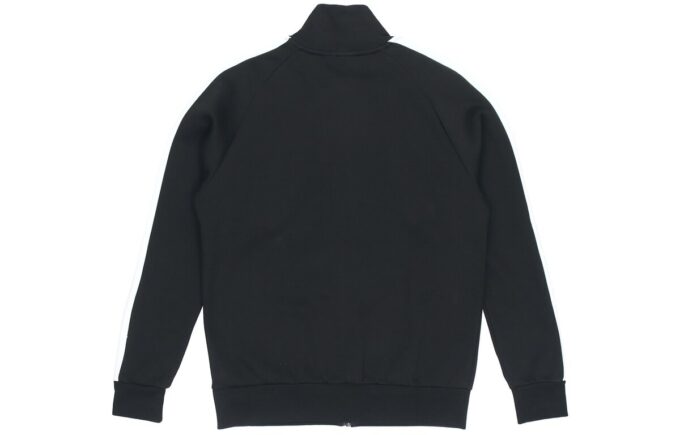 Sports Leisure Knitted Stand-up Collar Jacket Men”s Black