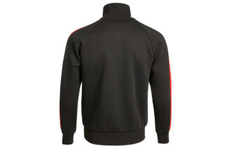 Sports Stitching Printed Logo Kintted Stand-up Collar Jacket Men”s Black