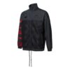 Stand Collar Zipper Long Sleeves logo Jacket Black