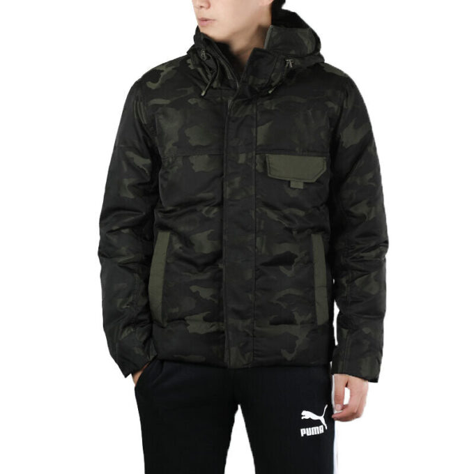Streetstyle 480 Hooded Camo Down Jacket “Black”