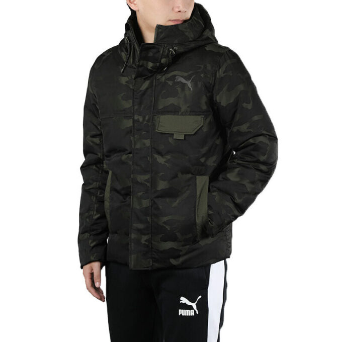 Streetstyle 480 Hooded Camo Down Jacket “Black”