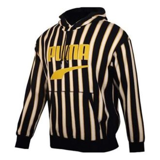 Striped Hoodie “Black Yellow White”
