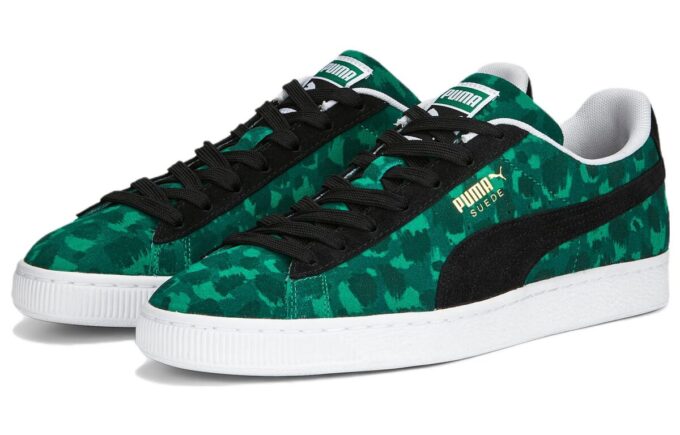 Suede “Animal Print – Grassy Green”