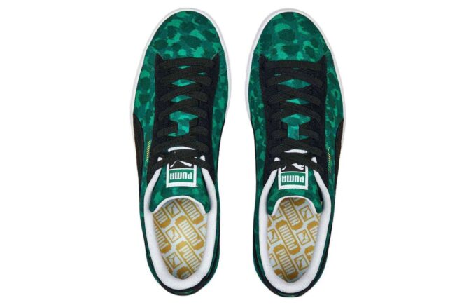 Suede “Animal Print – Grassy Green”