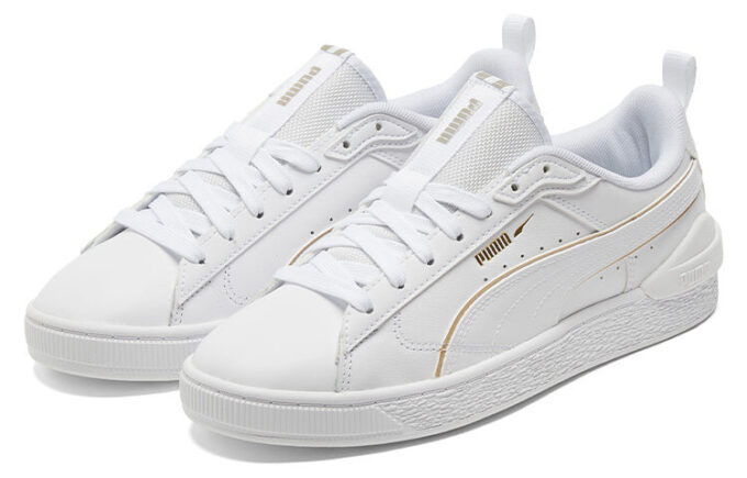 Suede Bloc “Liquid Metal – White Team Gold”