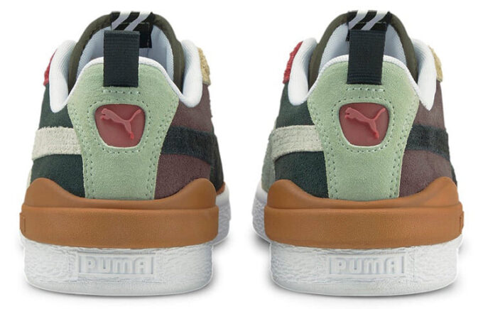 Suede Bloc Wtformstrip Leisure Shoes Green/Red/Beige