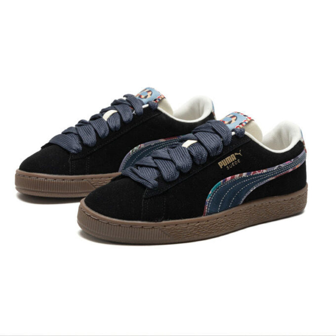 Suede Bz Emb “Black Navy Marzipan Light Blue”