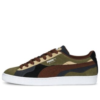 Suede “Camowave – Olive Chestnut Brown”