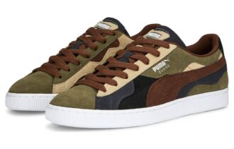 Suede “Camowave – Olive Chestnut Brown”