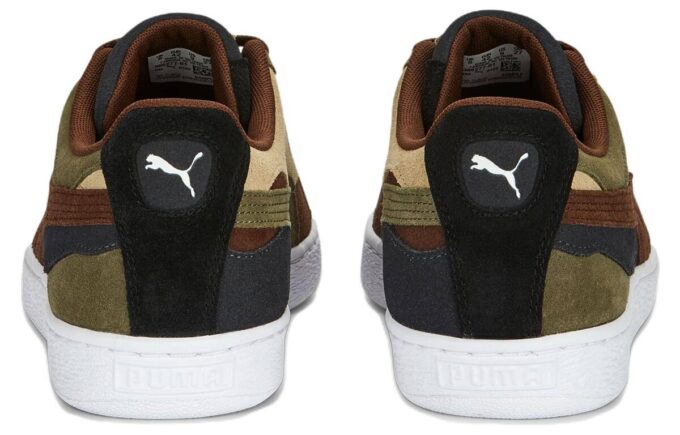 Suede “Camowave – Olive Chestnut Brown”