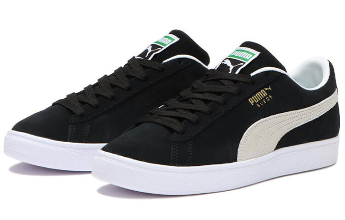 Suede Casual Skateboarding Shoes Unisex Black White