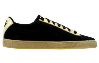 Suede Classic Metallic Leisure Board Shoes Black/Golden