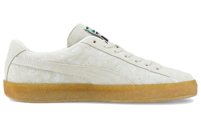 Suede Crepe Embroidery “Gray Brown”