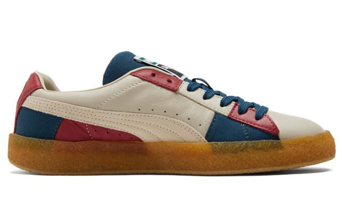 Suede “Crepe Patch – Peyote Blue Red”