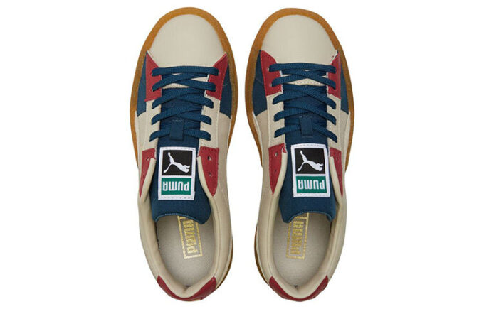 Suede “Crepe Patch – Peyote Blue Red”