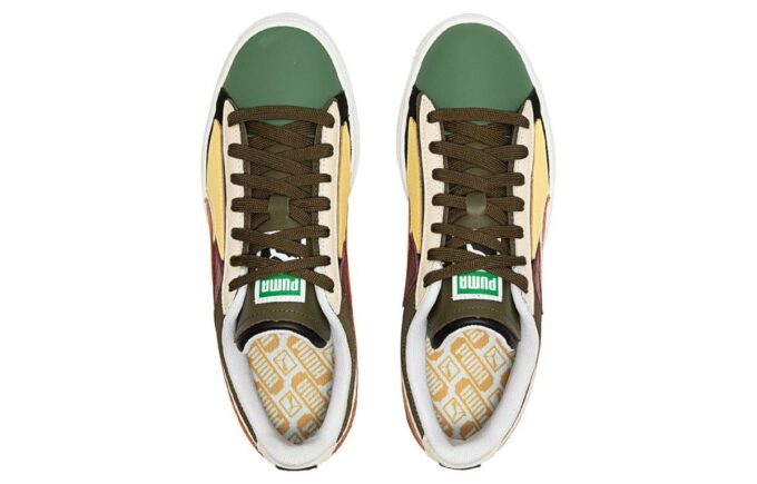 Suede “Layers – Deep Olive Warm Chestnut”