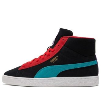 Suede Mid 21 “Black Viridian Green Red”