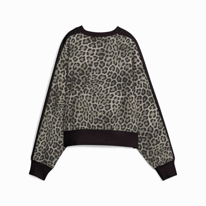 T7 Leopard Luxe Women Animal Print Crewneck Sweatshirt T7 Leopard Luxe Women Animal Print Crewneck Sweatshirt