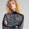 T7 Leopard Luxe Women Animal Print Track Jacket T7 Leopard Luxe Women Animal Print Track Jacket