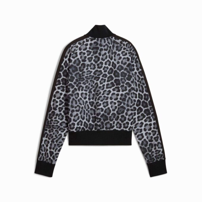 T7 Leopard Luxe Women Animal Print Track Jacket T7 Leopard Luxe Women Animal Print Track Jacket