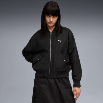 T7 Women Satin Bomber Jacket