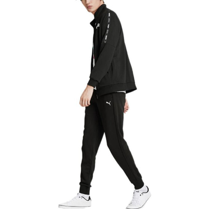 Tape French Terry Full-zip Sweatshirt “Black”