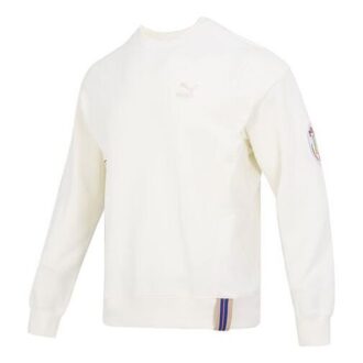 Team Badge Crew Sweater “Beige”