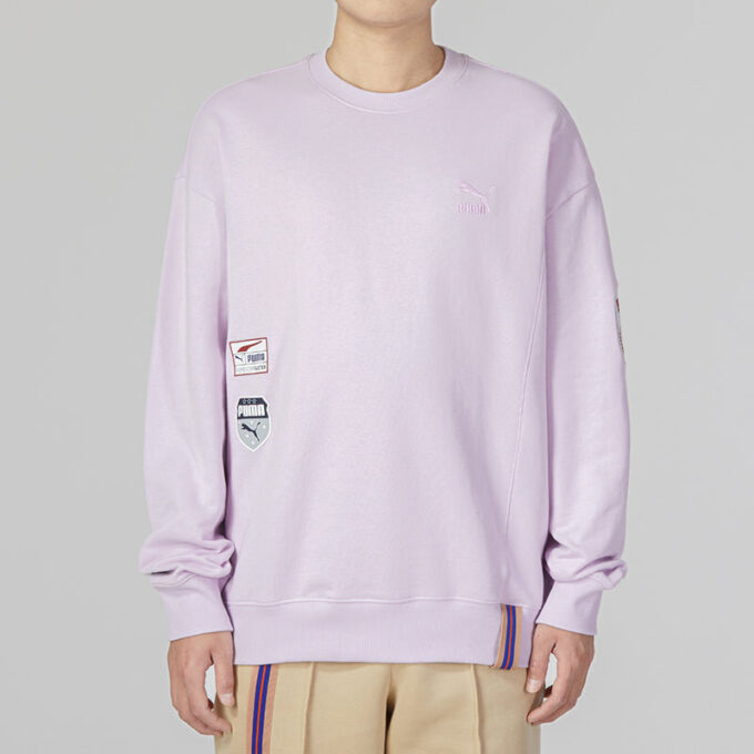 Team Badge Crew Sweater “Purple”