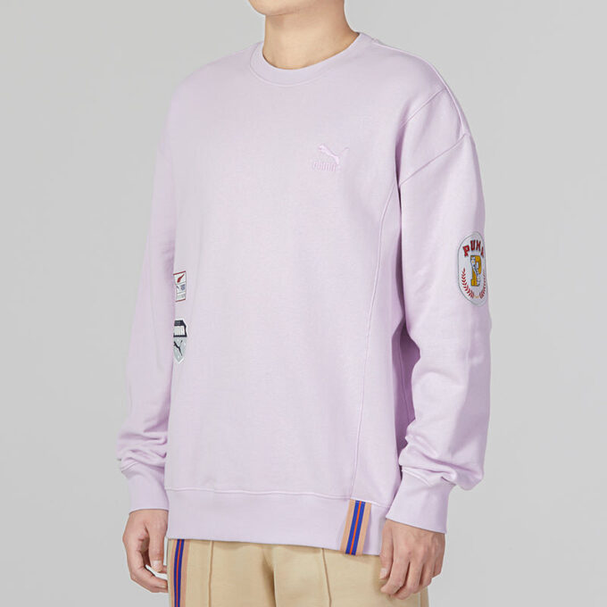 Team Badge Crew Sweater “Purple”