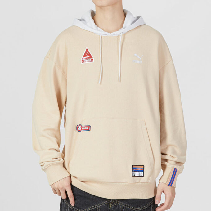 Team Badge Hoodie “Beige”