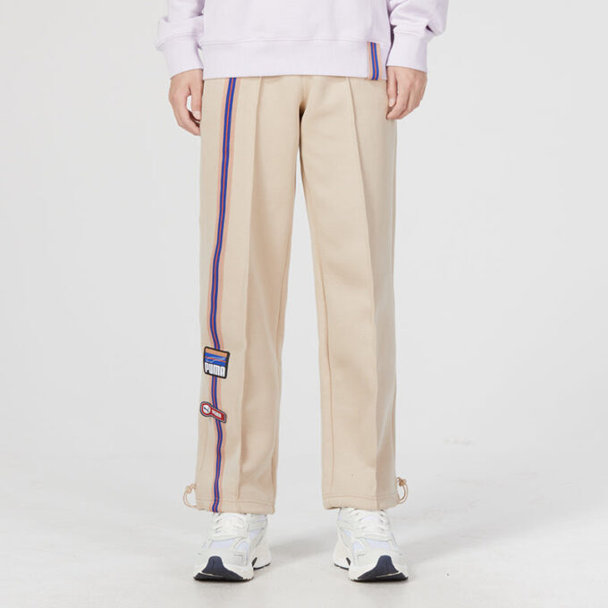 Team Badge Straight-leg Pants “Beige”